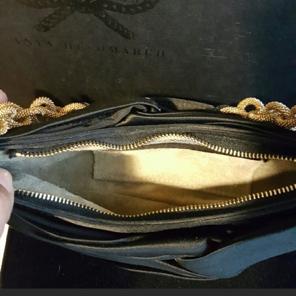 🎉🎉🎉HOST PICK🎉🎉🎉ANYA HINDMARCH BLACK EVENING BAG - Picture 2 of 4